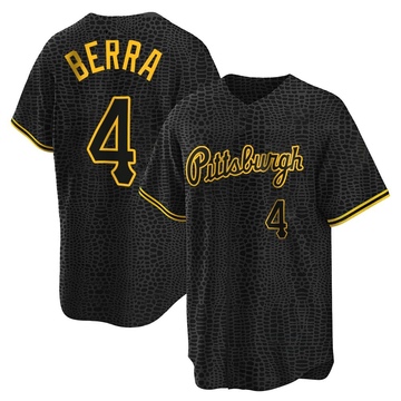 Replica Dale Berra Men's Pittsburgh Pirates Black Snake Skin City Jersey