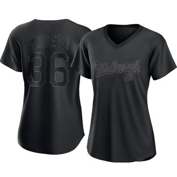 Replica Dauri Moreta Women's Pittsburgh Pirates Black Pitch Fashion Jersey