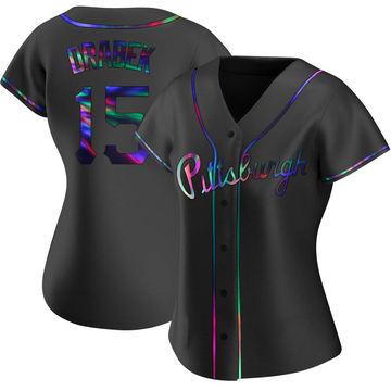 Replica Doug Drabek Women's Pittsburgh Pirates Black Holographic Alternate Jersey