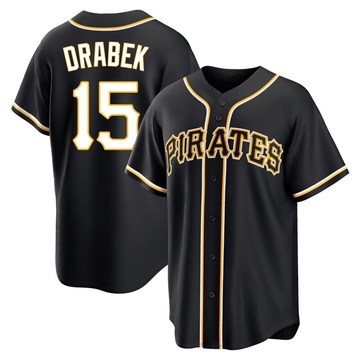 Replica Doug Drabek Youth Pittsburgh Pirates Black Fashion Out Jersey