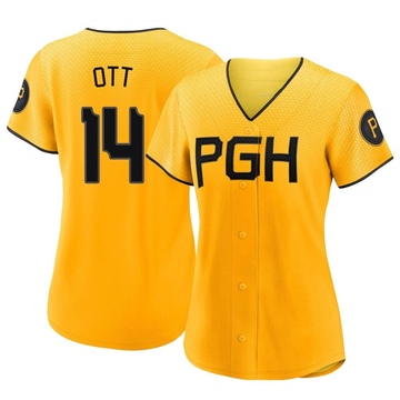 Replica Ed Ott Women's Pittsburgh Pirates Gold 2023 City Connect Jersey