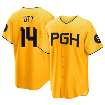 Replica Ed Ott Youth Pittsburgh Pirates Gold 2023 City Connect Jersey