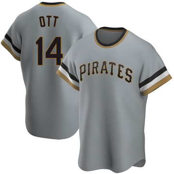Replica Ed Ott Youth Pittsburgh Pirates Gray Road Cooperstown Collection Jersey
