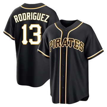 Replica Endy Rodriguez Men's Pittsburgh Pirates Black Fashion Out Jersey