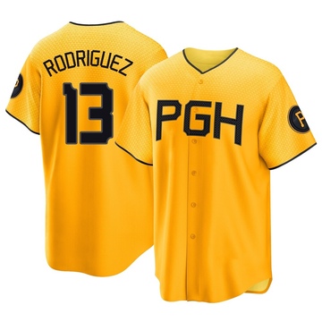 Replica Endy Rodriguez Men's Pittsburgh Pirates Gold 2023 City Connect Jersey