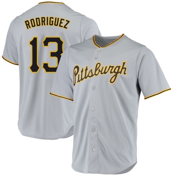 Replica Endy Rodriguez Men's Pittsburgh Pirates Gray Road Jersey