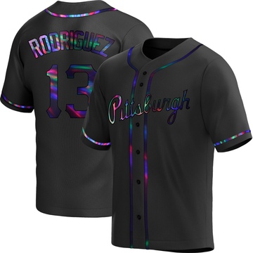 Replica Endy Rodriguez Youth Pittsburgh Pirates Black Holographic Alternate Jersey