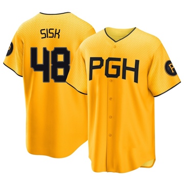 Replica Evan Sisk Men's Pittsburgh Pirates Gold 2023 City Connect Jersey