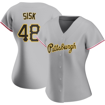 Replica Evan Sisk Women's Pittsburgh Pirates Gray Road Jersey