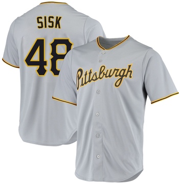 Replica Evan Sisk Youth Pittsburgh Pirates Gray Road Jersey