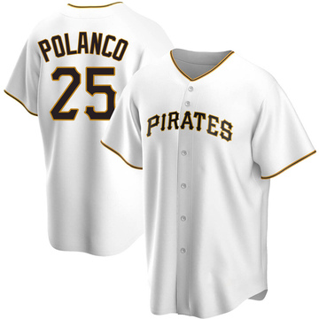Replica Gregory Polanco Men's Pittsburgh Pirates White Home Jersey