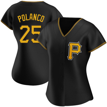 Replica Gregory Polanco Women's Pittsburgh Pirates Black Alternate Jersey