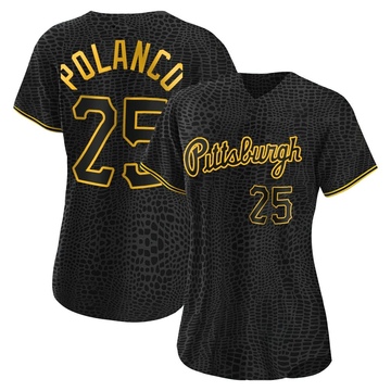 Replica Gregory Polanco Women's Pittsburgh Pirates Black Snake Skin City Jersey