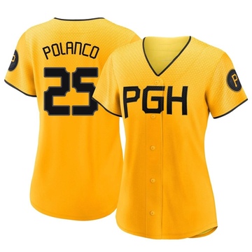 Replica Gregory Polanco Women's Pittsburgh Pirates Gold 2023 City Connect Jersey