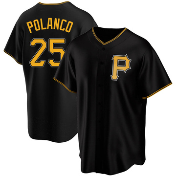 Replica Gregory Polanco Youth Pittsburgh Pirates Black Alternate Jersey