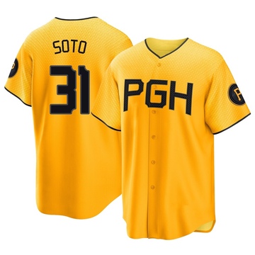 Replica Gregory Soto Men's Pittsburgh Pirates Gold 2023 City Connect Jersey