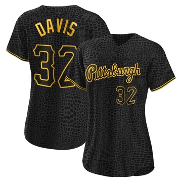 Replica Henry Davis Women's Pittsburgh Pirates Black Snake Skin City Jersey