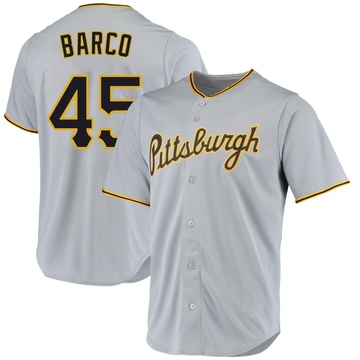 Replica Hunter Barco Men's Pittsburgh Pirates Gray Road Jersey