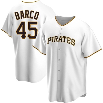 Replica Hunter Barco Youth Pittsburgh Pirates White Home Jersey