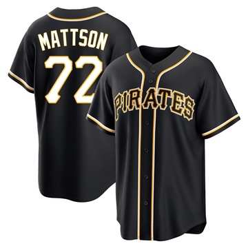 Replica Isaac Mattson Youth Pittsburgh Pirates Black Fashion Out Jersey