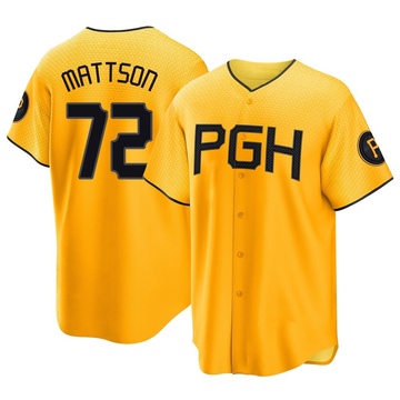 Replica Isaac Mattson Youth Pittsburgh Pirates Gold 2023 City Connect Jersey