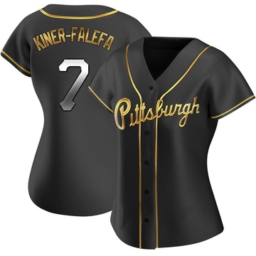 Replica Isiah Kiner-Falefa Women's Pittsburgh Pirates Black Golden Alternate Jersey