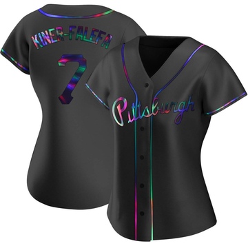 Replica Isiah Kiner-Falefa Women's Pittsburgh Pirates Black Holographic Alternate Jersey