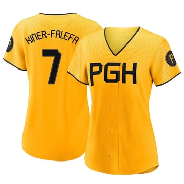 Replica Isiah Kiner-Falefa Women's Pittsburgh Pirates Gold 2023 City Connect Jersey
