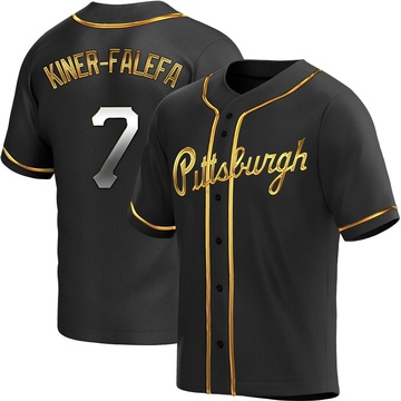 Replica Isiah Kiner-Falefa Youth Pittsburgh Pirates Black Golden Alternate Jersey