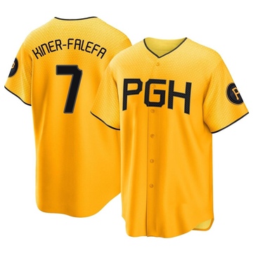 Replica Isiah Kiner-Falefa Youth Pittsburgh Pirates Gold 2023 City Connect Jersey