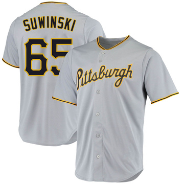 Replica Jack Suwinski Youth Pittsburgh Pirates Gray Road Jersey