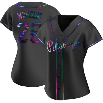 Replica Jake Mangum Women's Pittsburgh Pirates Black Holographic Alternate Jersey