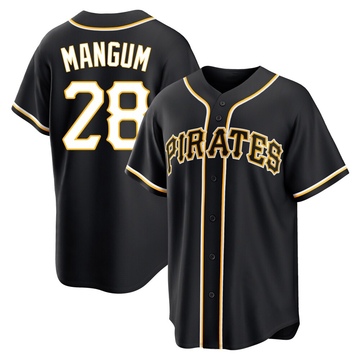 Replica Jake Mangum Youth Pittsburgh Pirates Black Fashion Out Jersey