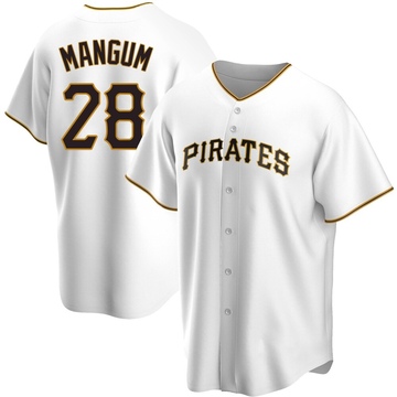 Replica Jake Mangum Youth Pittsburgh Pirates White Home Jersey