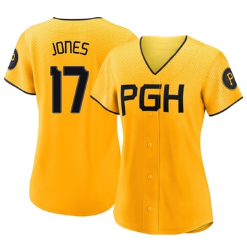 Replica Jared Jones Women's Pittsburgh Pirates Gold 2023 City Connect Jersey