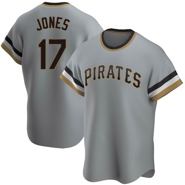 Replica Jared Jones Youth Pittsburgh Pirates Gray Road Cooperstown Collection Jersey