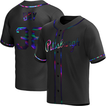 Replica Jason Bay Men's Pittsburgh Pirates Black Holographic Alternate Jersey