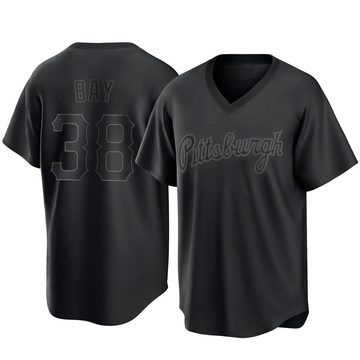 Replica Jason Bay Men's Pittsburgh Pirates Black Pitch Fashion Jersey