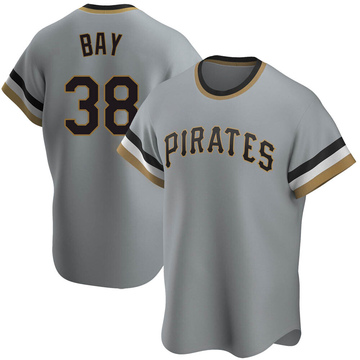 Replica Jason Bay Men's Pittsburgh Pirates Gray Road Cooperstown Collection Jersey