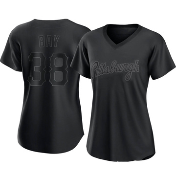 Replica Jason Bay Women's Pittsburgh Pirates Black Pitch Fashion Jersey
