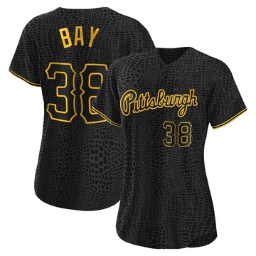 Replica Jason Bay Women's Pittsburgh Pirates Black Snake Skin City Jersey