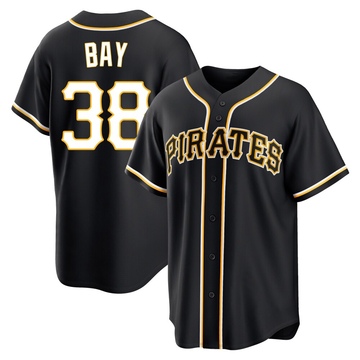 Replica Jason Bay Youth Pittsburgh Pirates Black Fashion Out Jersey