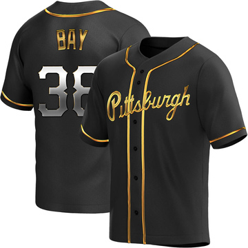 Replica Jason Bay Youth Pittsburgh Pirates Black Golden Alternate Jersey