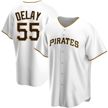 Replica Jason Delay Men's Pittsburgh Pirates White Home Jersey