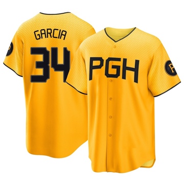 Replica Jhostynxon Garcia Men's Pittsburgh Pirates Gold 2023 City Connect Jersey