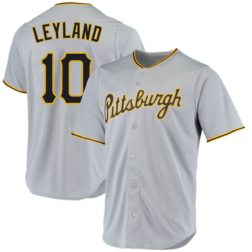 Replica Jim Leyland Men's Pittsburgh Pirates Gray Road Jersey