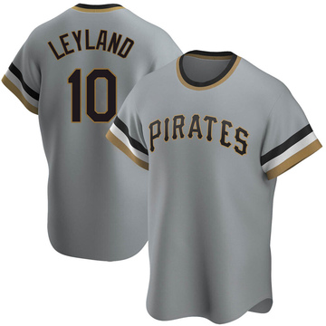 Replica Jim Leyland Youth Pittsburgh Pirates Gray Road Cooperstown Collection Jersey