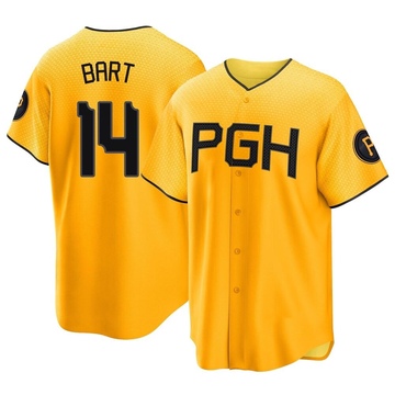 Replica Joey Bart Men's Pittsburgh Pirates Gold 2023 City Connect Jersey