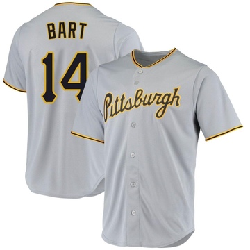 Replica Joey Bart Men's Pittsburgh Pirates Gray Road Jersey