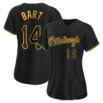 Replica Joey Bart Women's Pittsburgh Pirates Black Snake Skin City Jersey